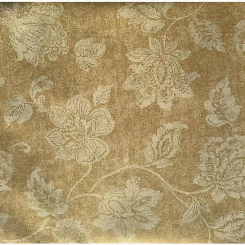 Kenneth James Wallpaper Joseph Abboud Floral Beige 54439 One Roll NEW